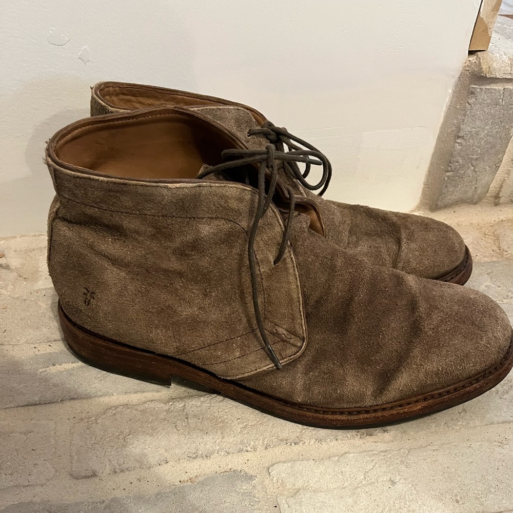 Frye Mens Murray Suede Chukka Boots Leather M 3483691 EUC